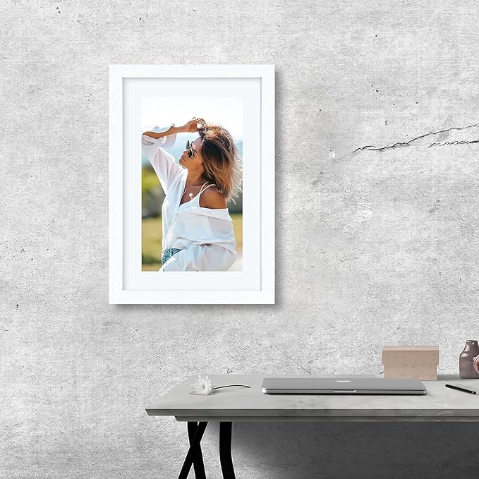 VCK Poster Frames 20x30 White 3 Pack, Solid Wood Picture Frames for Wall Mounting Hanging Art and Puzzle Frame