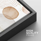 SIGNFORD Framed Wall Art Print Set Pastel Pink Gray Watercolor Circles Abstract Shapes Illustrations Modern Minimalist Relax/Calm Multicolor for Living Room, Bedroom, Office - 24"x36"x2 Black