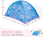 Pink Unicorn Full Bed Tent for Kids Indoor Fort - Magical Dream Tents for Boys Pop Up Toddler Bed Canopy for Girls Bunk Bed Tent for Top Bunk - Sensory Sleep Pod for Kids Educational