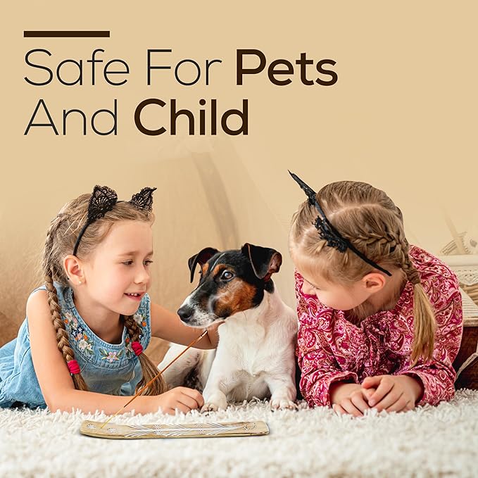 Satya Nag Champa Palo Santo Incense Sticks 250 gm Pack, Insenses with Raajsee Insence Holder Bundle, Nag Champa Natural Incense