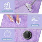 Purple Fluffy Round Area Rugs for Bedroom,3'X3'Shag Circle Area Rugs for Girls Room,Non Slip Fuzzy Plush Rug for Kids Room Living Room and Dorm Home Decor Rug