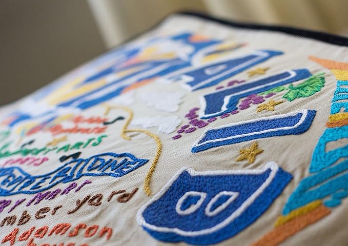 Catstudio Malibu Embroidered Decorative Throw Pillow