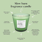 Hidden Label Large Scented Candle, Electric Pear Fig, 30oz 3 Wick Huge Candle, Serene Collection Slow Burn Natural Soy Candles for Home Scented