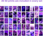 Y2K BOO Purple Aesthetic Wall Collage Kit - 50 Trendy Violet Photos for Dreamy Spaces, Perfect Room Decor for Teens, 4"x6" Stylish Purple Wall Art for College Dorms