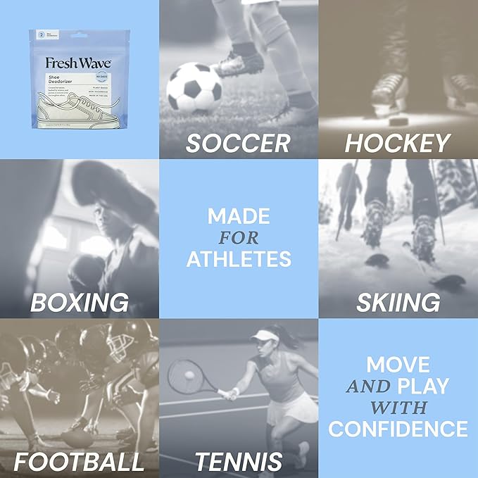 Fresh Wave Shoe Deodorizer, 1 Pack (2 Count) – Natural & Safe Shoe Freshener for All Types of Shoes, Long-Lasting and Reusable, Odor Eliminator for Strong Odor, Easy-to-Use Shoe Smell Remover