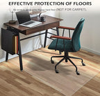 SALLOUS Clear Chair Mat, 47"x36" Office Chair Mat for Hard Floors, Vinyl Desk Chair Mat Protector for Hard Surface (Clear)