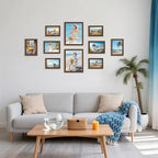 decorUhome Picture Frames Collage Wall Decor for Photo Gallery Display, Assorted Picture Frames set of 10 Including Two 8x10 / Four 5x7 / Four 4x6 for Family Wall Decor, Brown, 10 Pack