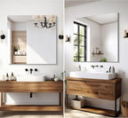 Frameless Mirror, 36x36 inch Square Bathroom Mirrors for Wall, Upgraded Shatterproof Vanity Mirror Over Sink with Polished Edge for Bathroom,Bedroom,Living Room and Entryway