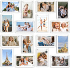 DomeStar Magnetic Acrylic Picture Frame 2.4 x 3.5 Inch, 16 Pack Double-Sided Photo Holder for Refrigerator, Locker, or Metal Cabinet, Fits Instant Photo, Mini Film, Notes & Pictures