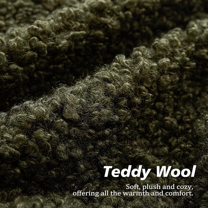 Foindtower 2 Pieces 24x24 Inch Olive Green, Faux Fur Throw Pillow Cover Accent Sherpa Furry Pillow Covers Fuzzy Soft Pillowcases Cozy Sheepskin Decorative Fleece Cushion Case for Bed Couch Living Room