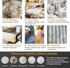 LMQNINE Natural Alabaster Pendant Lights for Kitchen Island White Marble Long Tube Chandelier Modern Black Ceiling Light Fixtures for Bedroom Dining Room Table Living Room Hallway(Y-3Light-Crackle)