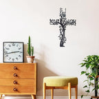 Ecqizer Unique Tree of Life Wall Cross, Artistic Cross Wall Decor, Ideal for Home & Kitchen, Subtle Wall Sculpture Art, 16 Ã— 11 Inch, balck