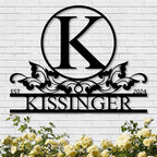 Personalized Metal Signs | Metal Name Sign | Split Letter Monogram | Home Decor Sign | Metal Wall Art | Last Name Sign | Outdoor Decor Sign | Personalized Wedding Gift | Housewarming Gift