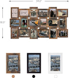 Jerry & Maggie 4X6 Collage Picture Frames for Wall Decor, 18 Opening Collage Wall Hanging for 6x4 Photo, Multi Picture Frame Set with One-piece Design Gold