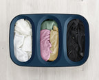 Joseph Joseph Tota Trio 90 liter/23.8 gallon Laundry Hamper Separation Basket with lid, 3 Removable Washing Bags with Handles- Black