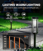 8 Pack Solar Pathway Lights Outdoor,Super Brightness IP65 Waterproof Auto On/Off Solar Path Lights, Garden Solar Powered Landscape Lighting for Outside Yard Garden Driveway Walkway Decor