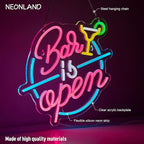 Bar Open Neon Sign for Wall Decor Open Beer Bar LED Light up Signs with Dimmer for Pub Party Man Cave Room Art Decor Gift