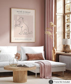 Poster Master Vintage Poster - Retro One Line Dog Drawing Print - Dog Art - Minimal Gift for Men, Women, Animal Lover - Abstract Wall Decor for Home, Office, Bedroom - 11x14 UNFRAMED Wall Art