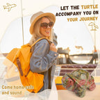 QINJIEJIE Travel Turtle Figurines for Travelers Best Travel Gifts for Women Men Unakite Crystal Healing Crystals Sea Turtle Lovers Office Desk Decor Good Luck Gifts for Traveling Abroad