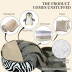 Pouf Ottoman Unstuffed Poufs Soft Touch Zebra Boho Footrest Floor Chair Storage for Living Room Bedroom Home Decor (Green, 20 x 20 x 8 Inches Round)