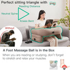 Inflatable Reading Pillow for Gaming, Portable Air Lap Desk Pillow, Adjustable Large Arm Rest Pillow, Crochet Pillow Support for Adult Kids Reading, Gaming, Playing or Sitting in Bed Sofa Floor