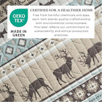 Great Bay Home 2-Piece Reversible Rustic Lodge Bedspread Quilt with 1 Sham. All-Season Quilt Set. (Twin/Twin XL, Yosemite)