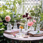 24pcs Glass Bud Vase Set, Small Clear Flower Vases for Centerpieces in Bulk, Mini Vintage Vase for Wedding, Home,Table Decoration