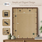 VCK 22x28 Picture Frame 3 Pack, Brown Wood Poster Frame with Exclusive Wood Grain, Wall Mounting Hanging