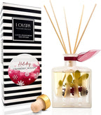 LOVSPA Reed Diffuser Set, Holiday Red Currant & Woods Scented Oil Diffuser with Sticks, Home Fragrance Accessories for Bathroom Shelf Decor, Aroma Diffusers for Home or Office Desk, USA Made