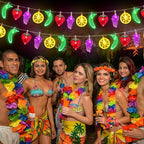 Couah [ 8 Modes & Timer ] 30 LED 16 Ft Summer Tropical String Lights Strawberry Grape Watermelon Lemon Banana Fairy Lights Battery Operated for Tropical Party Pool Beach Summer Decorations