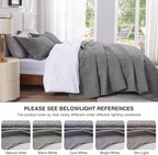 Love's cabin Twin Quilt Bedding Set Grey Bedspreads - Soft Bed Summer Lightweight Bedspread Comforter - Wave Pattern Bedding Coverlet for All Season - 2 Pieces (1 Quilt, 1 Pillow Sham)