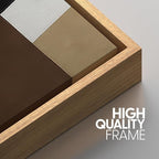 SIGNWIN Framed Canvas Print Wall Art Bold Geometric Shapes Modern Black, White, and Brown Abstract Photography Modern Art Minimalist for Living Room, Bedroom, Office - 16"x24"x3 Natural