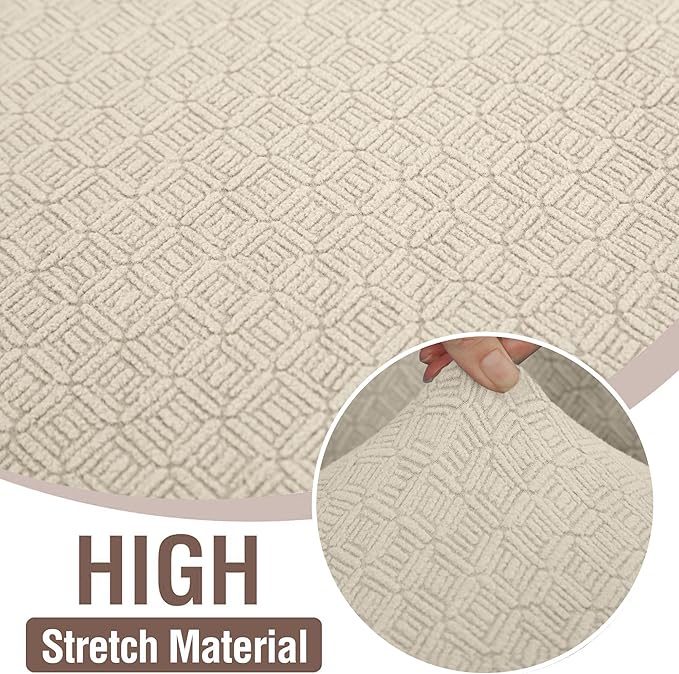 HDCAXKJ Sectional Couch Cover L Shape Stretch Sofa Covers Washable Jacquard Corner Couch Slipcover Non Slip Sectional Slip Cover U Shaped Furniture Protector for Pets Dogs (Light Beige, Large)