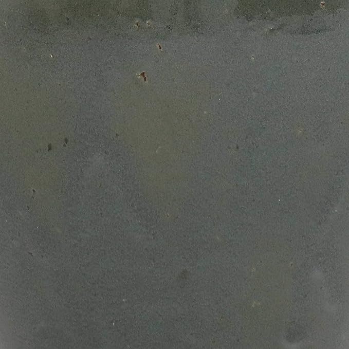 Sunnydaze Chalet Large Ceramic Plant Pot - Round Outdoor Glazed Ceramic Planter Pot with Drainage - Gray - 14.5"