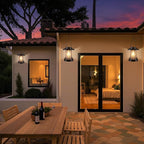 Hanging Solar Lanterns Outdoor Waterproof – 2 Pack Decorative Solar Lights for Outside, Patio, Porch, Yard, Balcony, Table – Hanging Outdoor Lantern Garden Gifts for Women,Mom