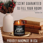 Sugar Cookie Candle, Cookie Candle – ‘Sugar Cookies’ Soy Candles, w/Sugar, Butter & Vanilla - Infused with Essential Oils I Christmas Candles I 9oz, 50 Hour Burn, Handmade in USA