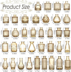 Amber Glass Bud Vases Set of 36, Mini Flower Vase for Centerpieces, Small Clear Vases in Bulk for Wedding Decorations, Vintage Vase for Table, Recepetion, Home Décor