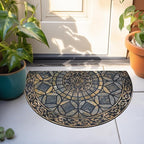 CHICHIC Entrance Door Mat Large 18 x 30 Inch Entry Way Doormat Front Door Rugs Outdoors Heavy Duty Welcome Mat Non Slip Rubber Back Low Profile for Garage, Patio, High Traffic Area, Grey