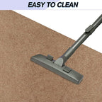 Custom Size Backed Non-Slip Area Rugs Runner, Easy Clean, Waterproof Runner Rugs for Hallway Entryway, Kitchen, Laundry, 2FT x 27FT, Beige