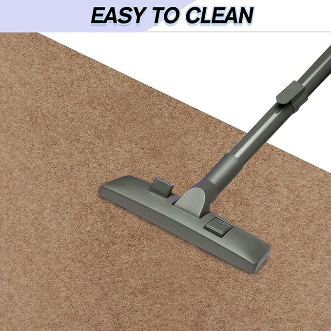 Custom Size Backed Non-Slip Area Rugs Runner, Easy Clean, Waterproof Runner Rugs for Hallway Entryway, Kitchen, Laundry, 3FT x 63FT, Beige