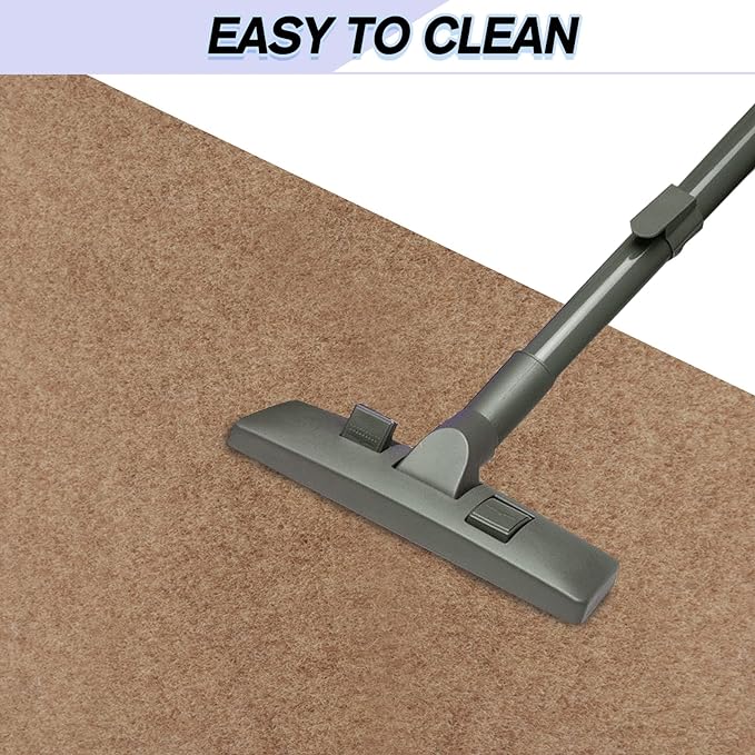 Custom Size Backed Non-Slip Area Rugs Runner, Easy Clean, Waterproof Runner Rugs for Hallway Entryway, Kitchen, Laundry, 3FT x 19FT, Beige