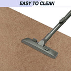 Custom Size Backed Non-Slip Area Rugs Runner, Easy Clean, Waterproof Runner Rugs for Hallway Entryway, Kitchen, Laundry, 4FT x 38FT, Beige