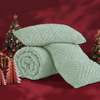 Andency Sage Green Boho Queen Comforter Set, Lightweight and Fluffy Bedding Set for Queen Bed, 3 Pieces Tufted Farmhouse Design for All Seasons (90x90Inches, 1 Comforter and 2 Pillow Shams)