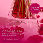 Agraria Cedar Rose Reed Diffuser Set, 12 Reeds Essential Oil Scent Diffusers for Home Fragrance, Luxury Glass Reed Diffuser Gift Set