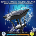 CINOTON Outdoor Solar Landscape Pathway & Wall Lights with 2 Brightness Modes, IP65 Waterproof LED Solar Powered Garden Lights for Patio Lawn Porch Walkway Backyard Driveway Sidewalk Warm White 4 Pack