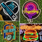 Custom Neon Sign, Personalized UV Printed LED Neon Sign LoGo Customizable for Business, Salon Beauty Nail Studios Light Up Name Sign, Images Neon Lighting Customized