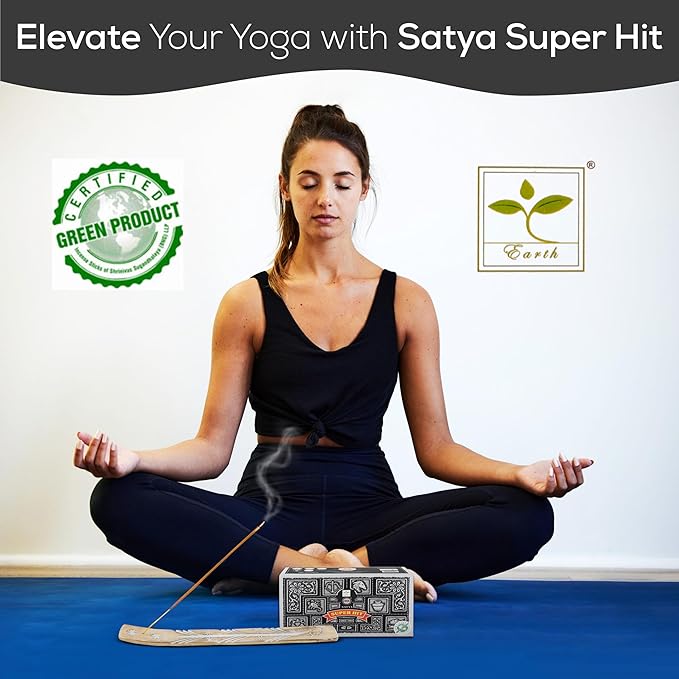 Satya Super Hit Incense Sticks, Satya Bng (Bangalore) 15gmx3 Pack (45 GMS) with Raajsee Insense Holder Bundle, Satya Nagchampa Natural