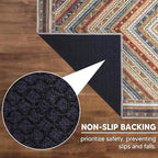 Keen Home Design 8x10 Rug - Machine Washable Area Rug with Non-Slip Backing, Ideal for Living Room, Dining Room, Bedroom - Vintage, Easy Clean, Durable, Low Pile Rug - (8' x 10')