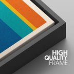 SIGNWIN Framed Canvas Print Wall Art Set Vibrant Tropical Palm Leaf Polygons Nature Wilderness Illustrations Modern Art Decorative Nordic Rustic for Living Room, Bedroom, Office - 24"x36"x3 Black