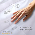 EPITEX Solid 4 Piece King Sheet Set, Viscose Derived from Bamboo, Breathable and Ultra-Soft Bed Sheets Set, Luxurious Hote Bedding for Hot Sleeper, 1400 Thread Count, Deep Pocket Up to 16'', White